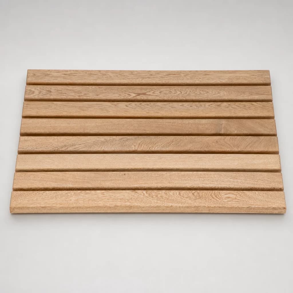 Tapete de Baño de Madera de Rosa Morada Antiderrapante 60x40 cm | Spot-On