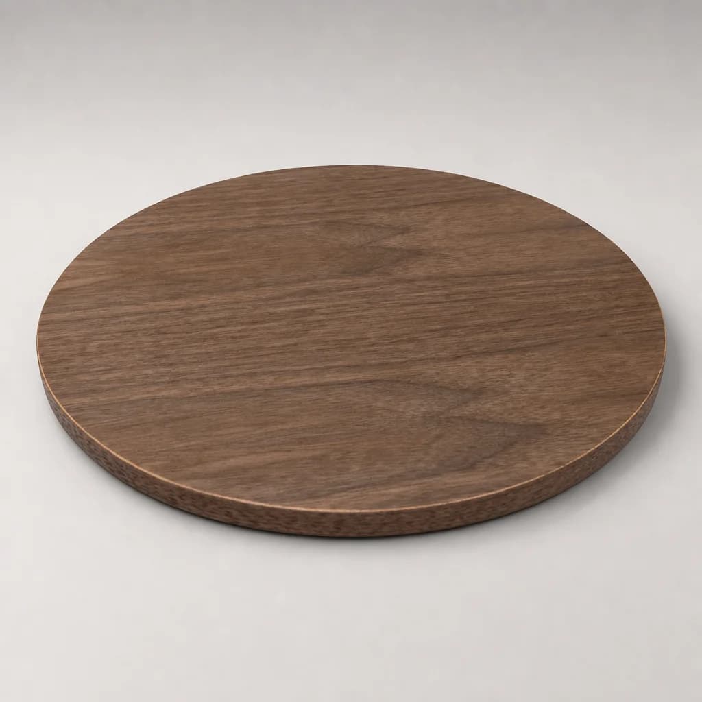 Centro de Mesa Giratorio de Madera Nogal — Lazy Susan