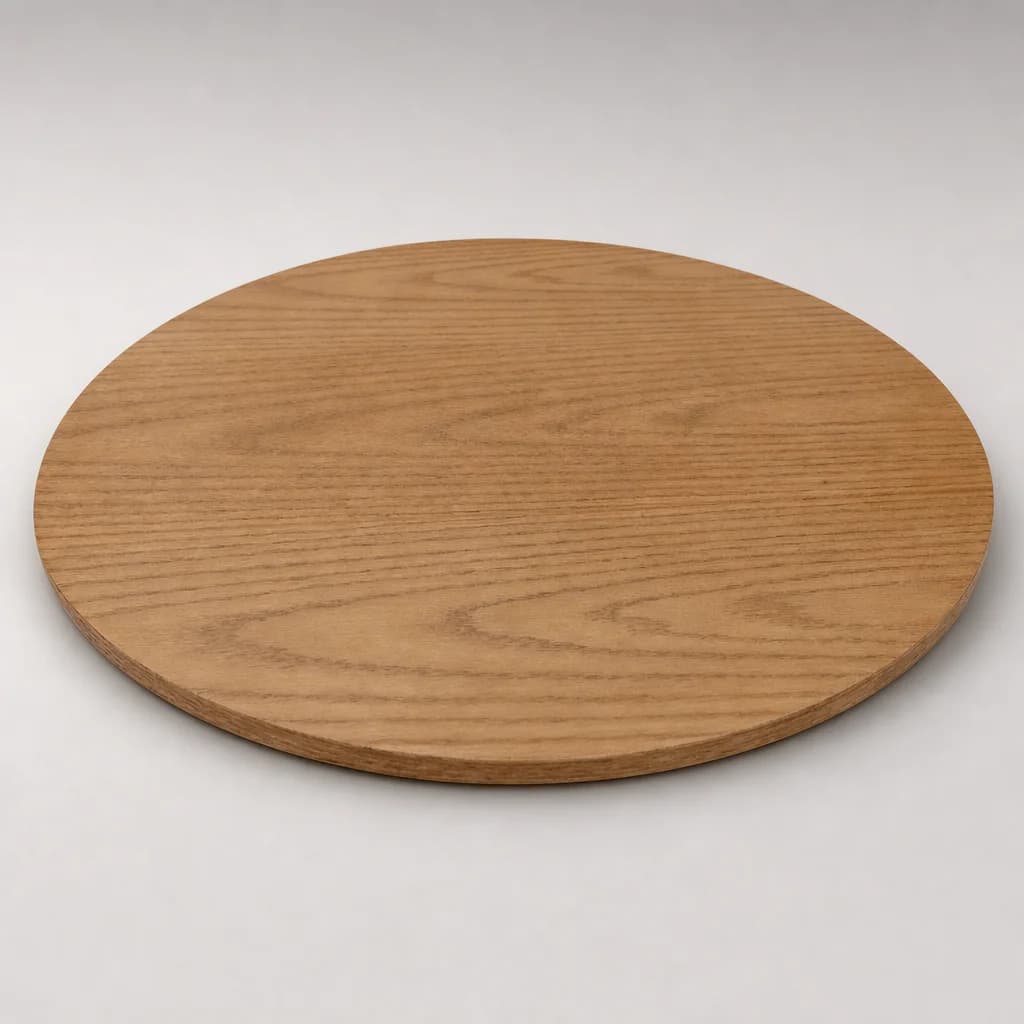 Centro de Mesa Giratorio de Madera Encino — Lazy Susan