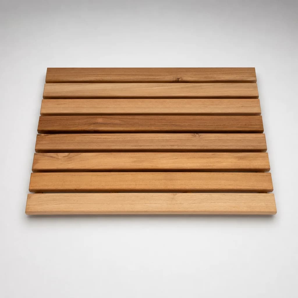 Tapete de baño de madera de teca SPOT-ON